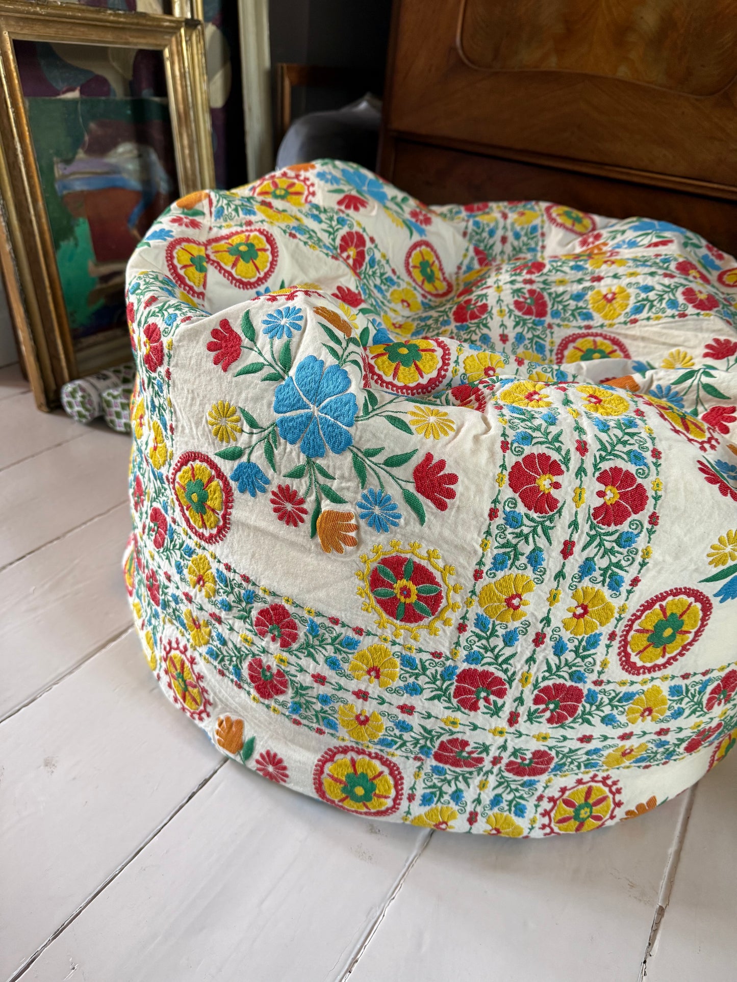 BEAN BAG FLORAL - CRÈME de la CRÈME à la HELLE