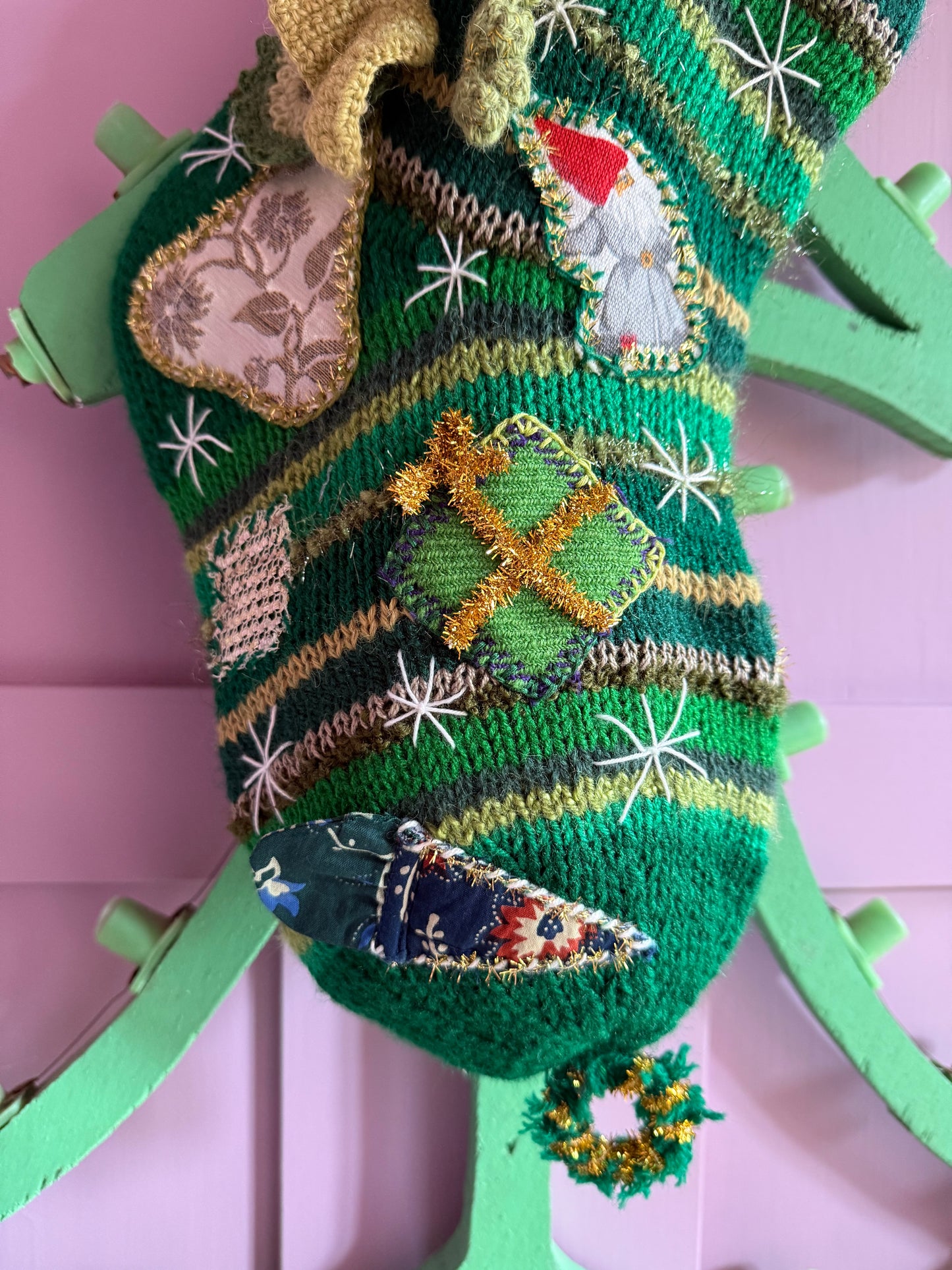 SANTA'S CHRISTMAS SOCK GREEN - CRÈME de la CRÈME à la HELLE