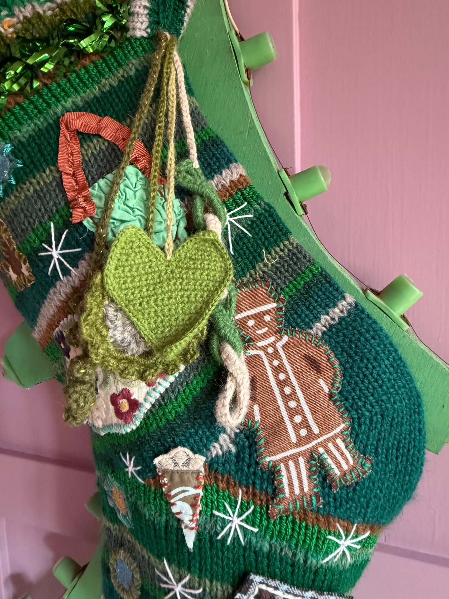 SANTA'S CHRISTMAS SOCK GREEN - CRÈME de la CRÈME à la HELLE