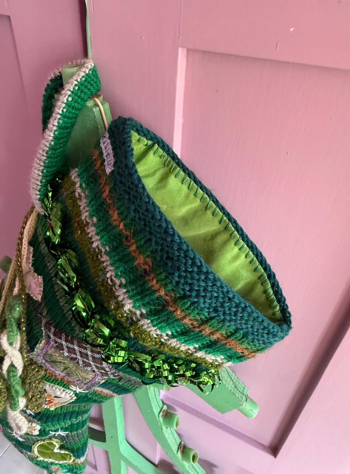 SANTA'S CHRISTMAS SOCK GREEN - CRÈME de la CRÈME à la HELLE