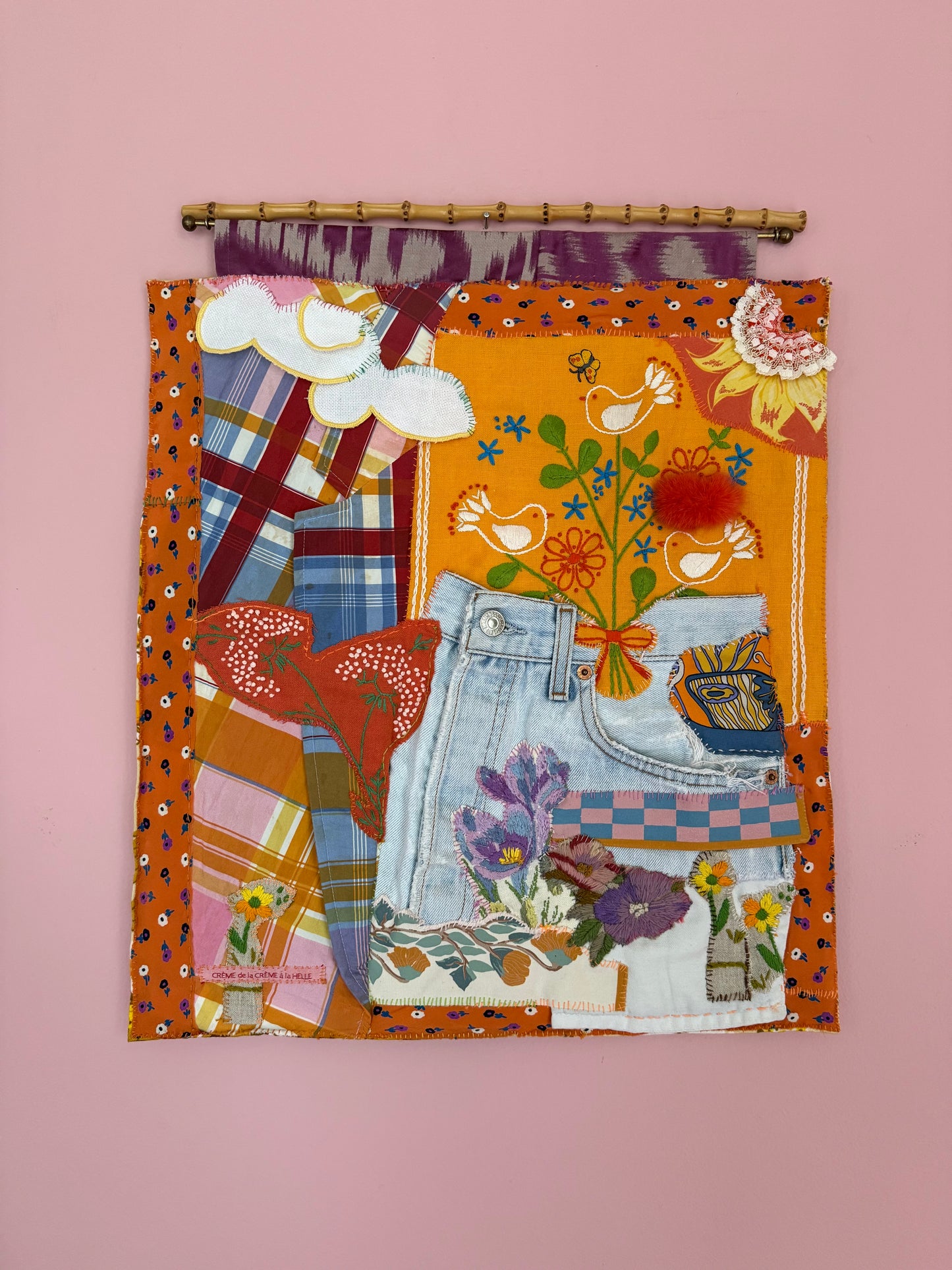 FLOWER AND JEANS TAPESTRY - CRÈME de la CRÈME à la HELLE
