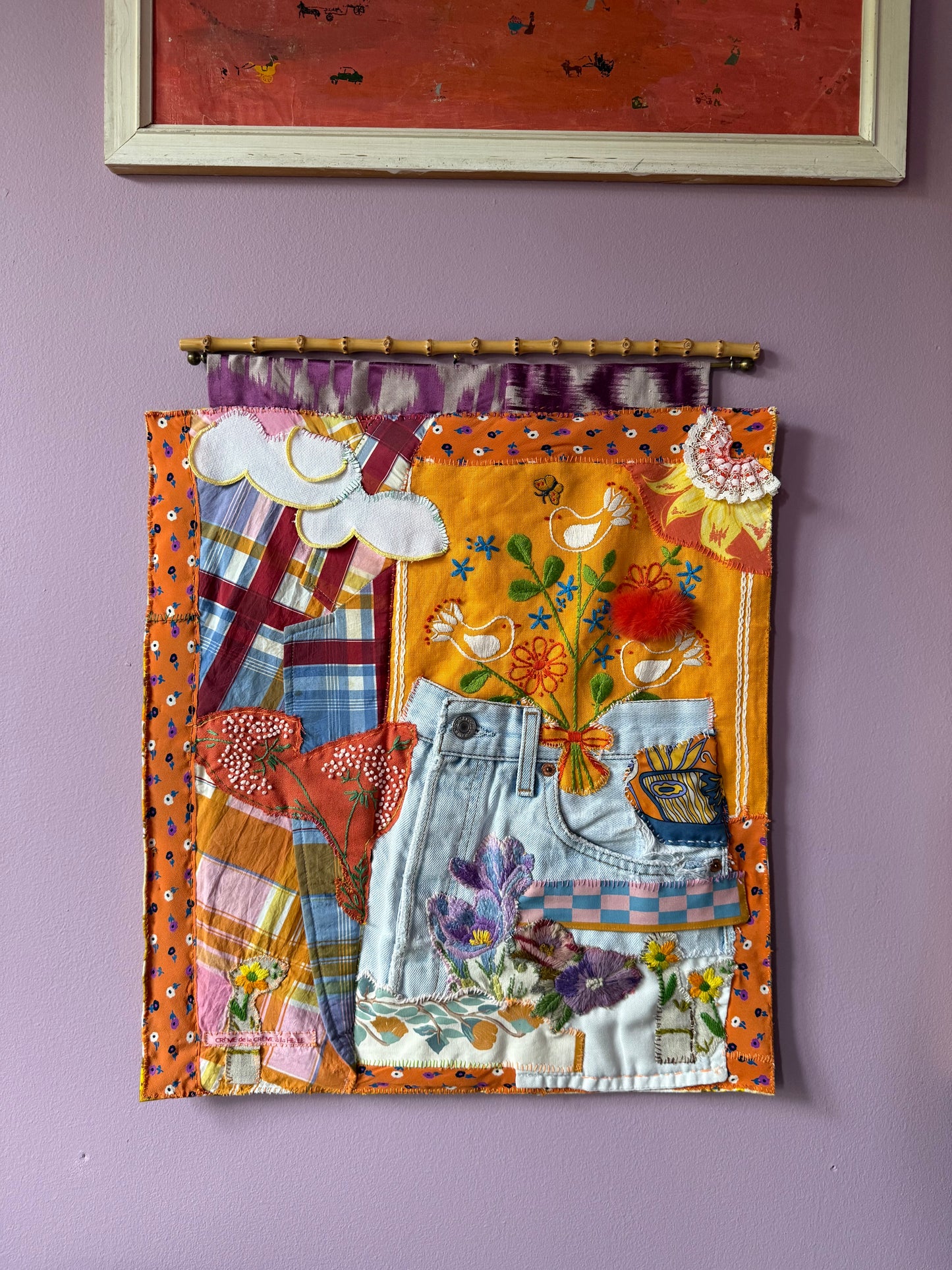 FLOWER AND JEANS TAPESTRY - CRÈME de la CRÈME à la HELLE