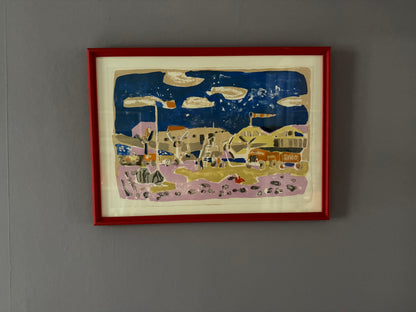 PARIS AIRPORT - VINTAGE WATERCOLOR