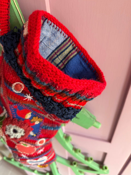 SANTA'S CHRISTMAS SOCK RED - CRÈME de la CRÈME à la HELLE